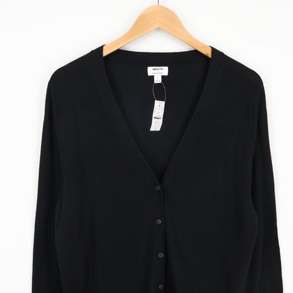 J.Crew Factory Women's Merino Wool Blend Cardigan Sweater Black Size Large NWT - Picture 3 of 8
